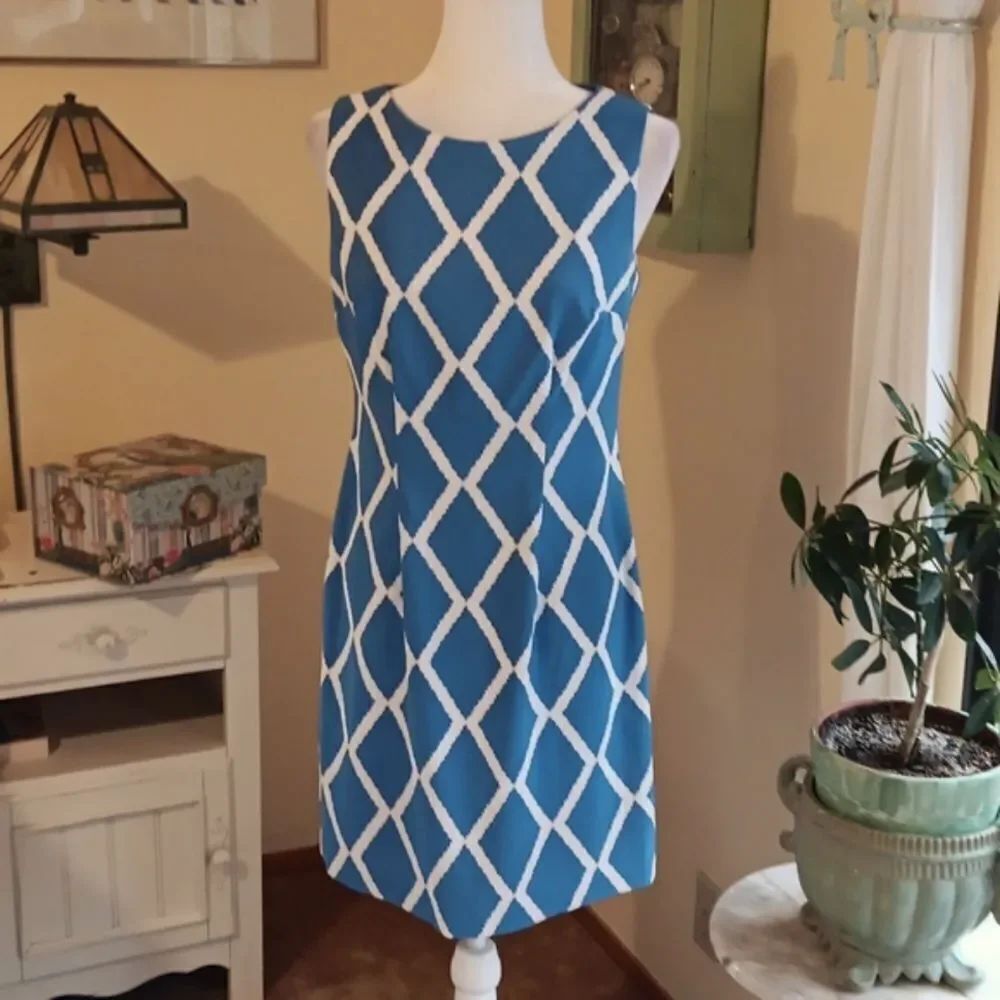 Alyx Sheath Dress. Diamonds, Coastal, Classic